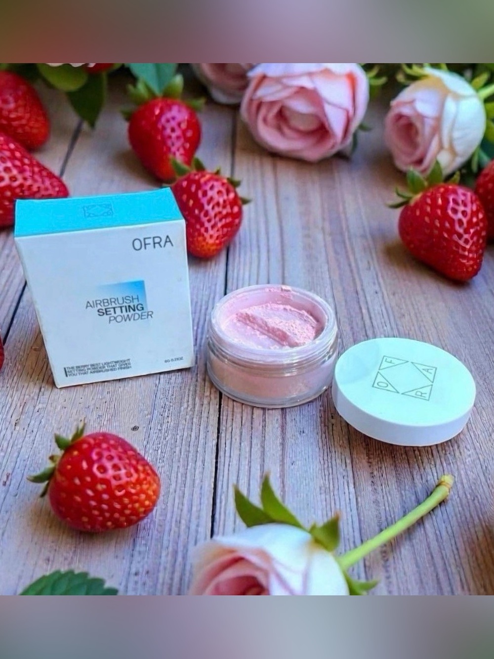 🍓 OFRA AIRBRUSH SETTING POWDER-BRIGHTENING STRAWBERRY
